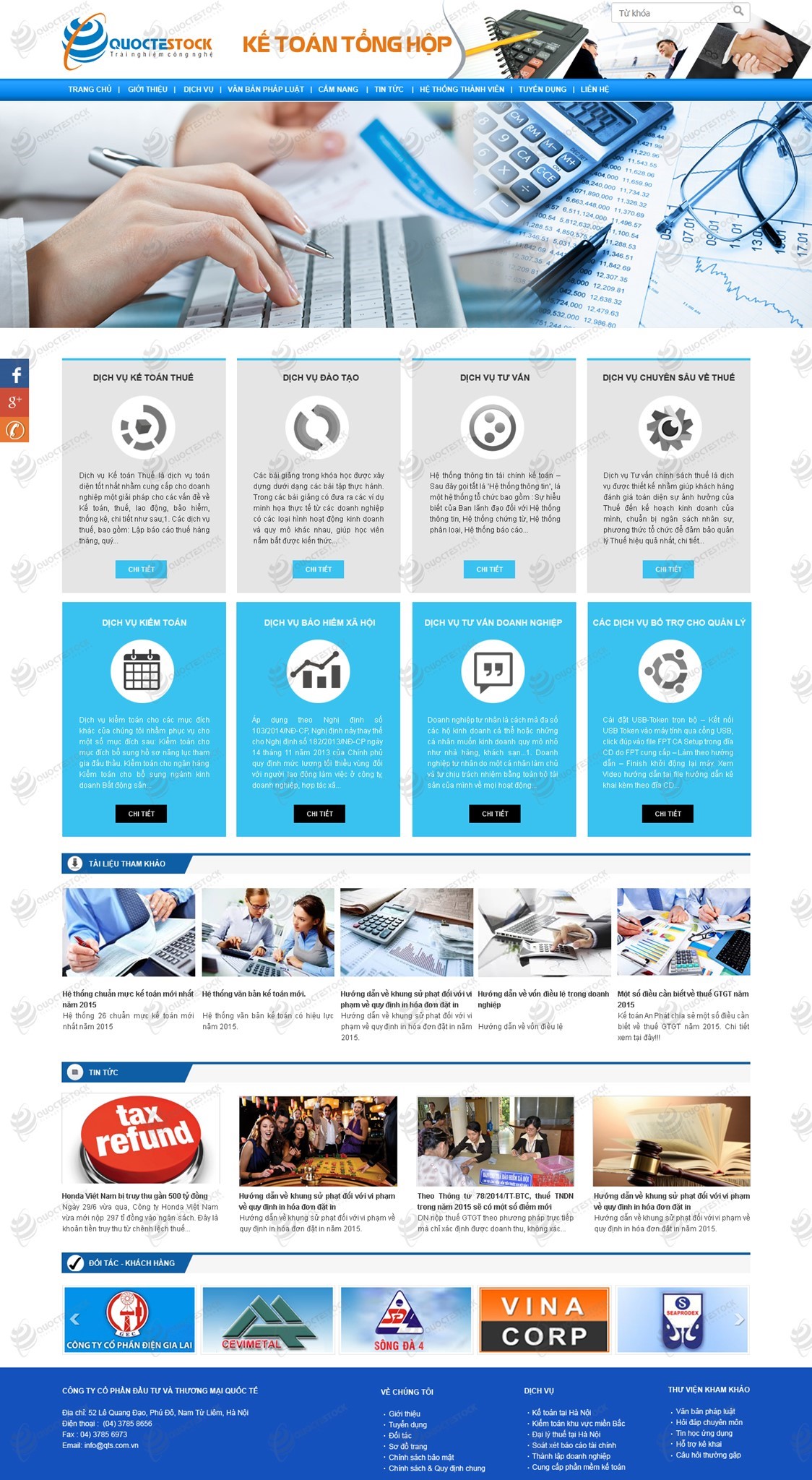 Hình ảnh của Mẫu Website Kế Toán Tổng Hợp