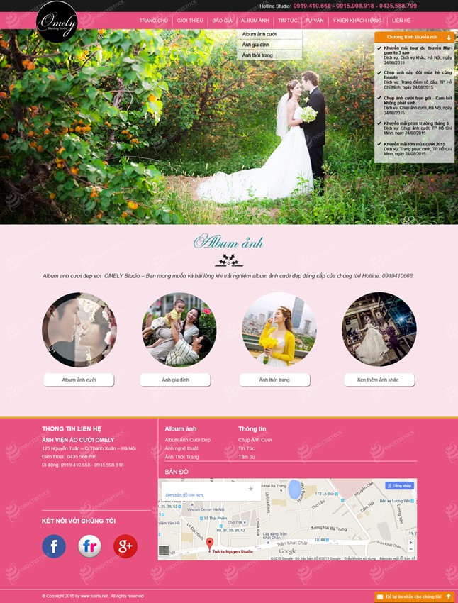 Hình ảnh của Thiết kế website ảnh viện áo cưới Omely