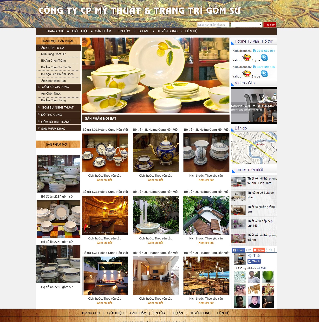 Hình ảnh của Thiết Kế Website Gốm Sứ