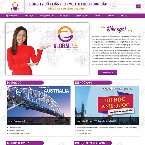 Hình ảnh của Website Thực thị Global