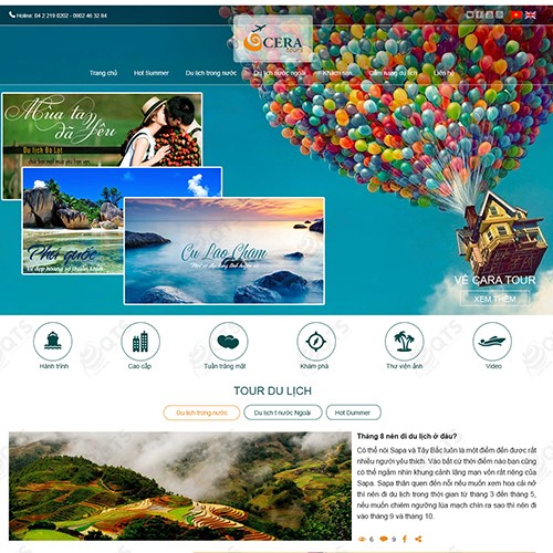Hình ảnh của Thiết kế website Du lịch - Khách sạn CERA