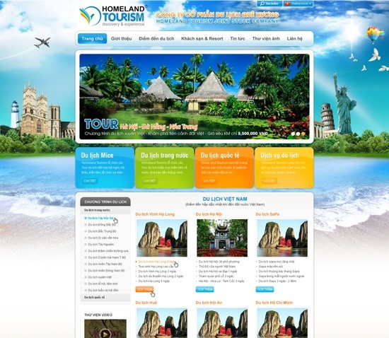 Hình ảnh của Mẫu thiết kế web du lịch quê hương