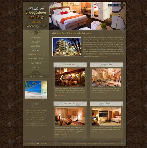 Hình ảnh của Thiết kế website khách sạn Bằng Giang