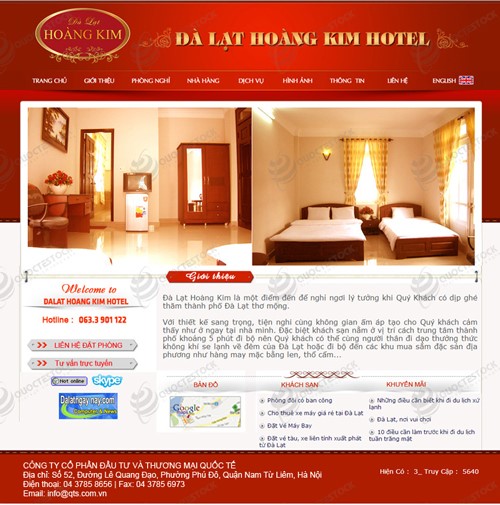Hình ảnh của Thiết kế website khách sạn Hoàng Kim