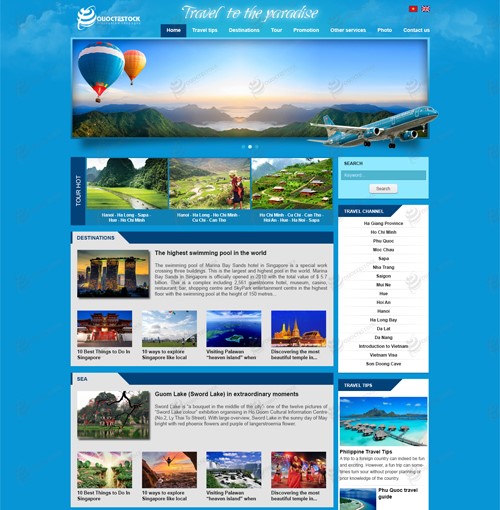 Hình ảnh của Mẫu thiết kế website du lịch