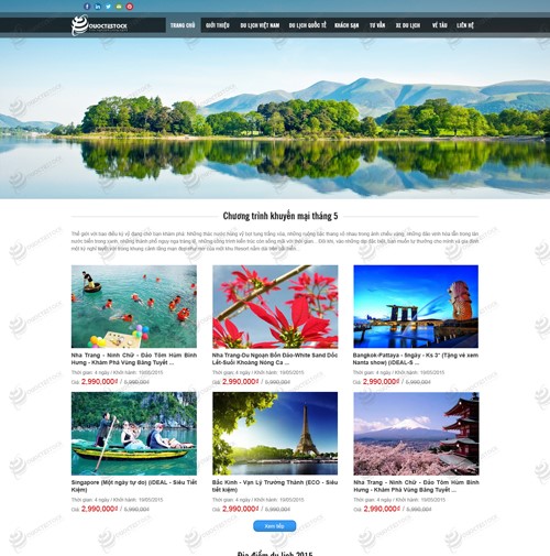Hình ảnh của Mẫu website thiết kế cho ngành du lịch