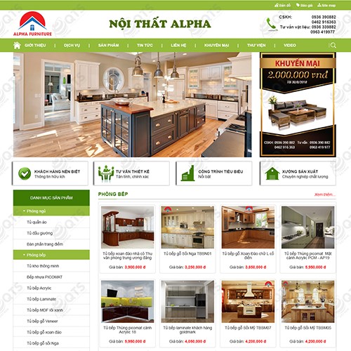 Hình ảnh của Thiết kế website Nội thất Alpha