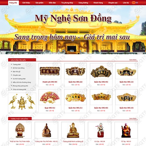 Hình ảnh của Thiết kế website Đồ thờ Sơn Đồng