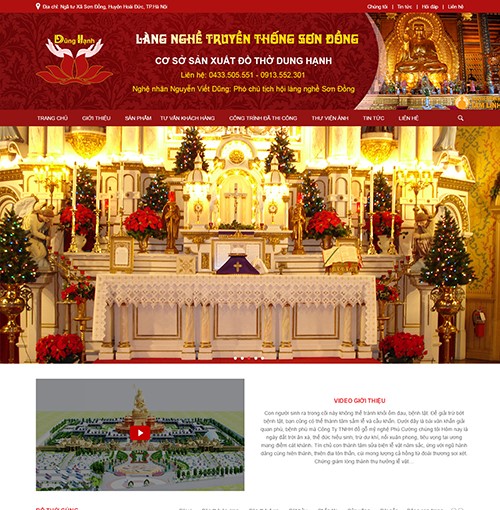 Hình ảnh của Mẫu thiết kế Web Đồ thờ Dung Hạnh
