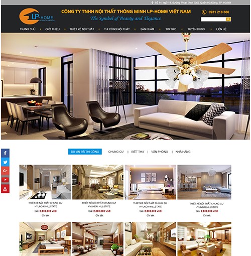 Hình ảnh của Thiết Kế Website Nội thất LP Home