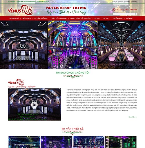Hình ảnh của Thiết kế web nội thất chất lượng Karaoke Venus DG