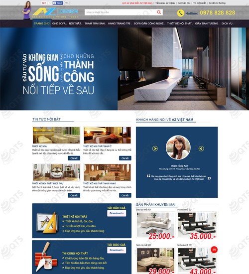 Hình ảnh của Thiết kế website Thi công - Thiết kế Nội thất AZ