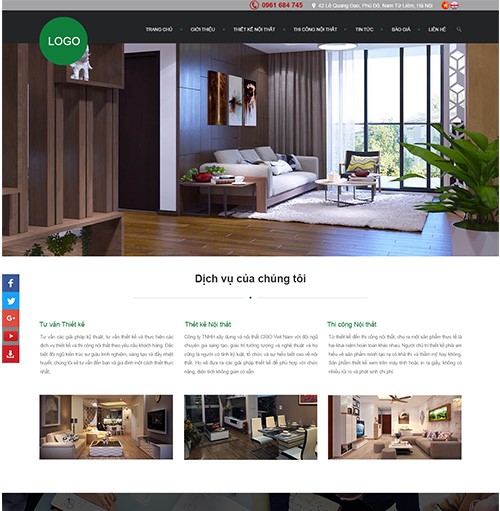 Hình ảnh của Mẫu thiết kế website Nội Thất đẳng cấp CRIO