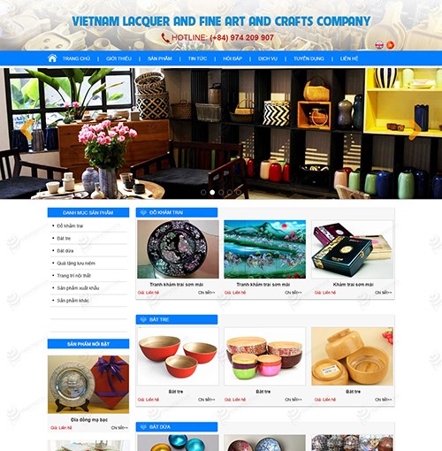Hình ảnh của Mẫu thiết kế website Nội Thất - Crafts company