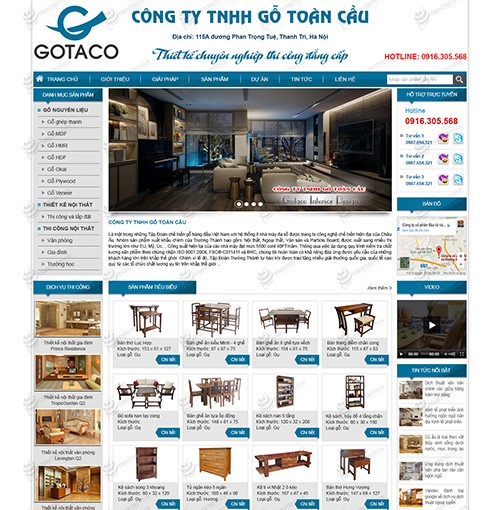 Hình ảnh của Mẫu thiết kế website nội thất - GOTACO