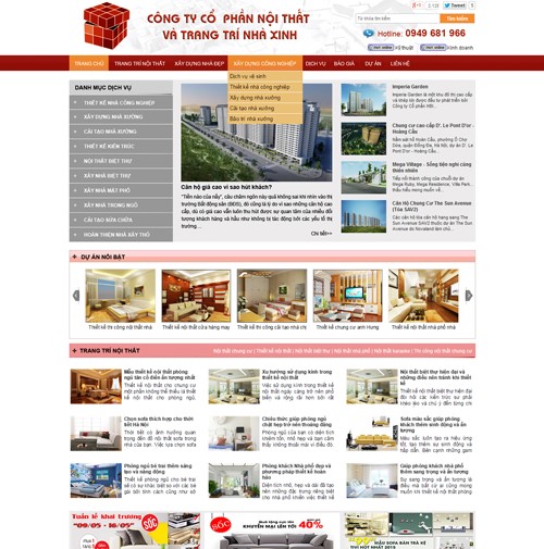 Hình ảnh của Thiết kế trang web nội thất Nhà Xinh