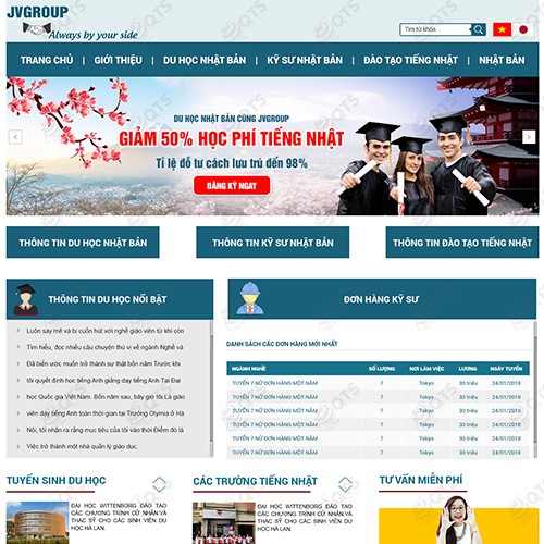 Hình ảnh của Thiết kế website Trung tâm Đào tạo JVGROUP