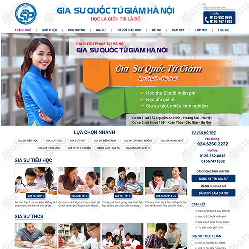 Hình ảnh của Thiết kế website Gia sư Quốc Tử Giám