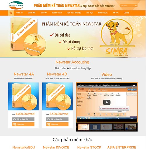 Hình ảnh của Thiết Kế Web Phần Mềm kế toán Newstar