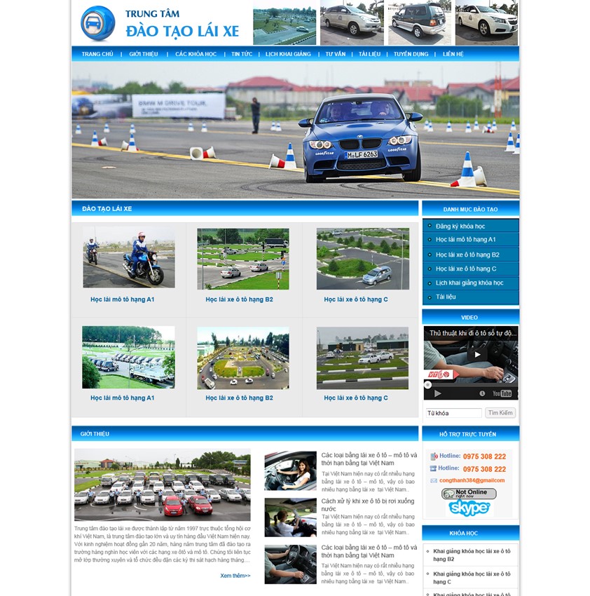 Hình ảnh của Thiết kế website đào tạo lái xe