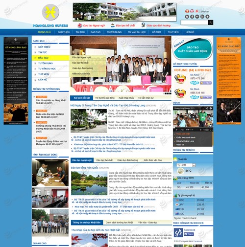 Hình ảnh của Thiết kế website giáo dục đào tạo Hoàng Long Huresu