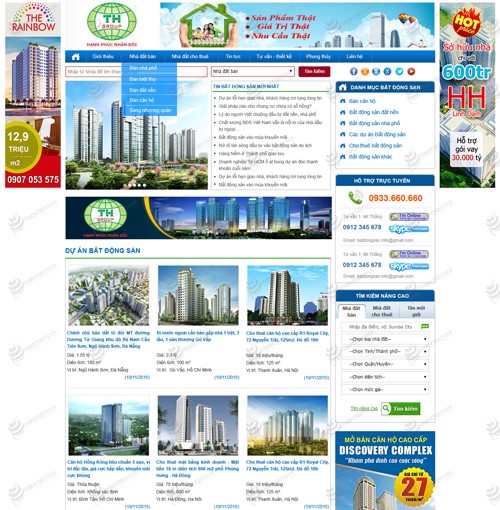 Hình ảnh của Mẫu thiết kế website bất động sản