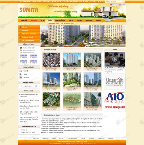 Hình ảnh của Thiết kế web xây dựng Sumita