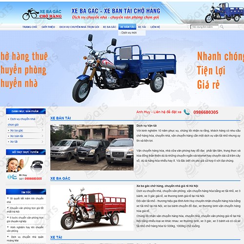 Hình ảnh của Thiết kế website Xe ba gác