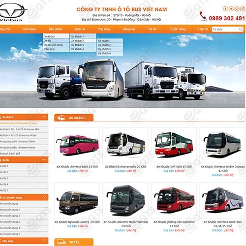 Hình ảnh của Thiết kế website Vận tải Vinbus