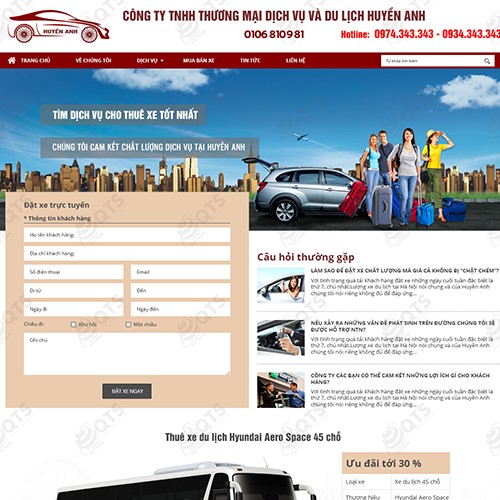 Hình ảnh của Thiết kế website Thuê xe du lịch Huyền Anh