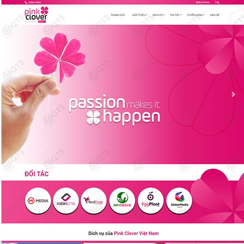 Hình ảnh của Thiết kế website Truyền thông Pink Clover
