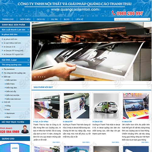 Hình ảnh của Thiết kế website Quảng cáo Thanh Thái