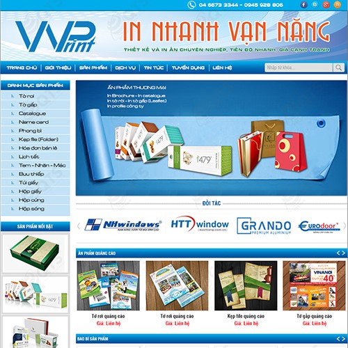 Hình ảnh của Thiết kế website in nhanh Vạn Năng