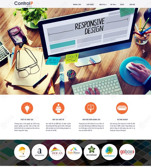 Hình ảnh của Thiết kế website in ấn Control P