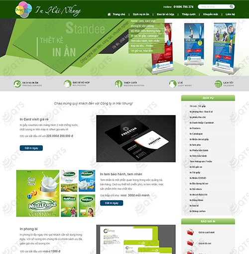 Hình ảnh của Thiết Kế Web Quảng Cáo In Hải Nhung