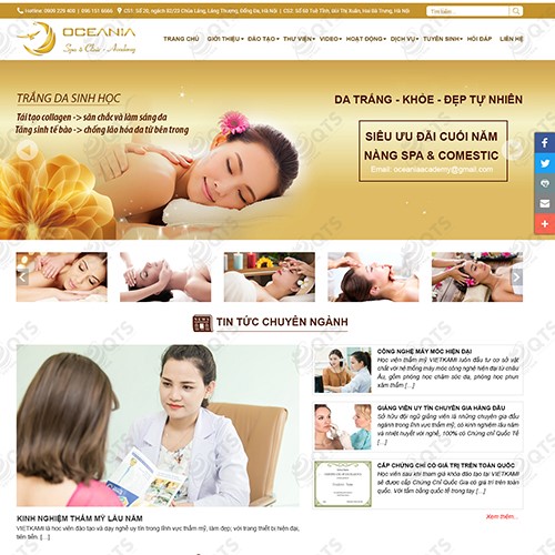 Hình ảnh của Thiết kế website Oceania Spa