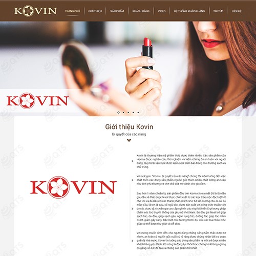 Hình ảnh của Thiết kế website Mỹ phẩm Kovin