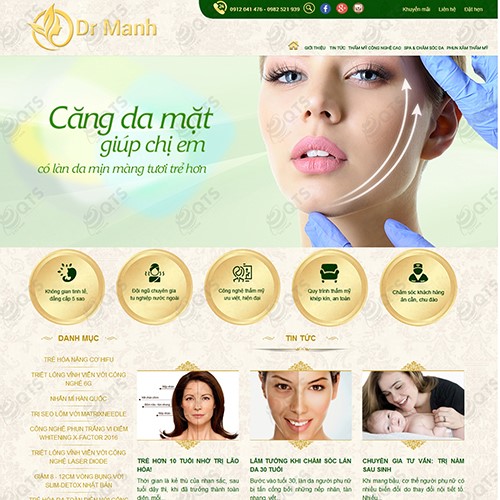 Hình ảnh của Thiết kế website Spa bác sĩ Mạnh