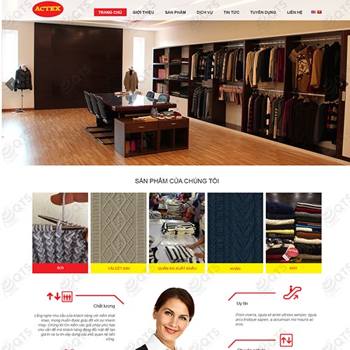 Hình ảnh của Thiết kế website Dệt may Á Châu