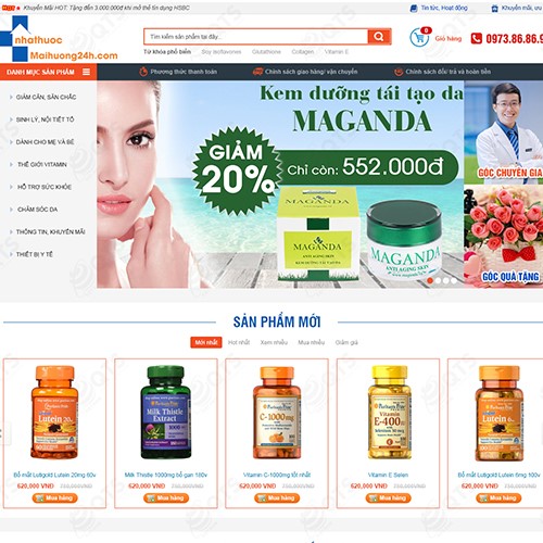 Hình ảnh của Thiết kế website thuốc Mai Hương