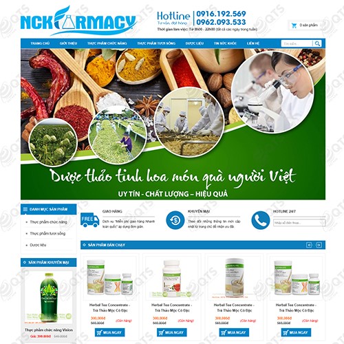 Hình ảnh của Thiết kế website dược NCKFARMACY