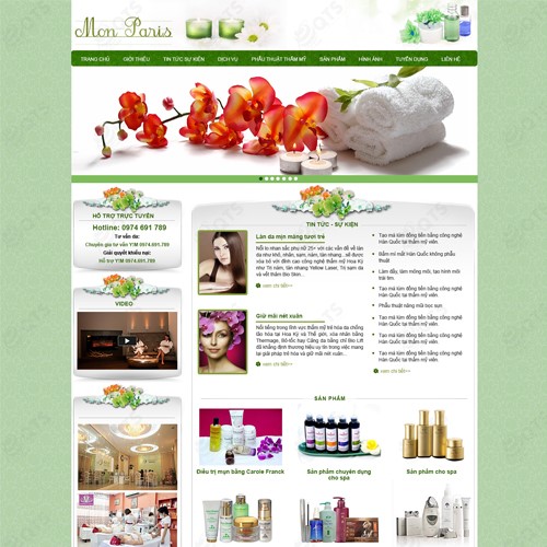 Hình ảnh của Thiết Kế Web Làm Đẹp Spa Mon Praris