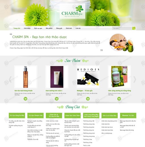 Hình ảnh của Thiết kế website làm đẹp Charm spa