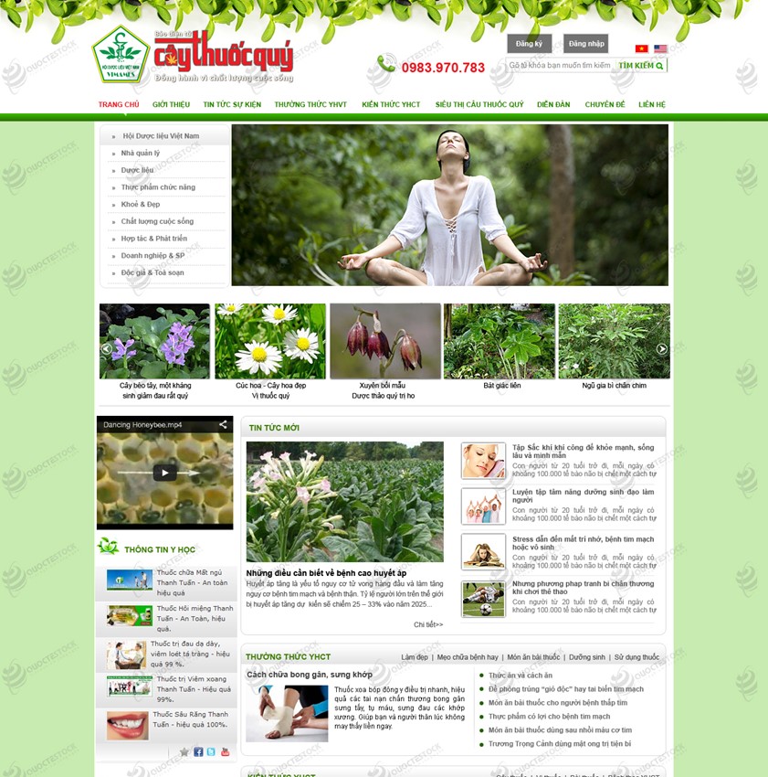 Hình ảnh của Thiết kế website sức khỏe Cây thuốc quý