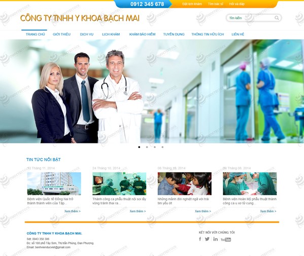 Hình ảnh của Thiết kế website sức khỏe Y khoa Bạch Mai