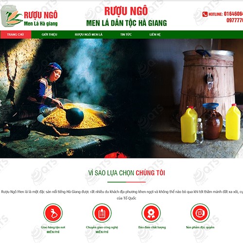 Hình ảnh của Thiết kế website Rượu Ngô