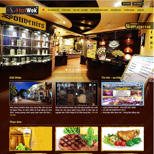 Hình ảnh của Thiết kế website Nhà hàng Hotwok