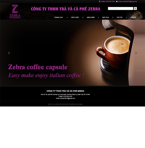 Hình ảnh của Thiết Kế Website Cafe ZENBRA