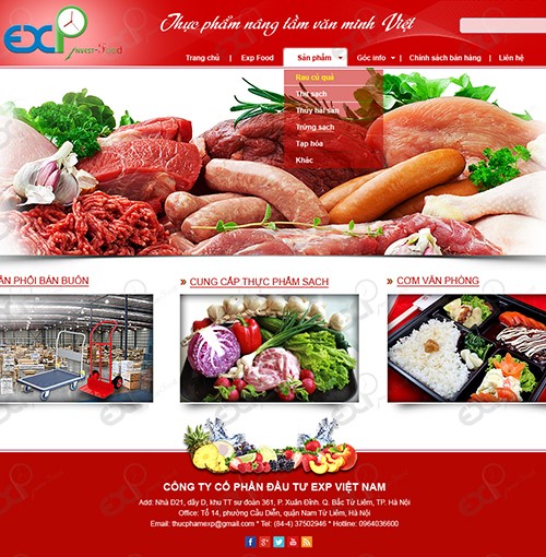 Hình ảnh của Thiết Kế Web Thực Phẩm EXP Food