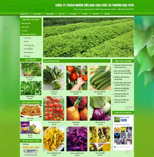 Hình ảnh của Thiết kế website thực phẩm YuTa